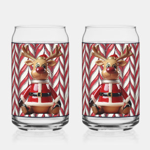 Ceramic Reindeer Soda Glass