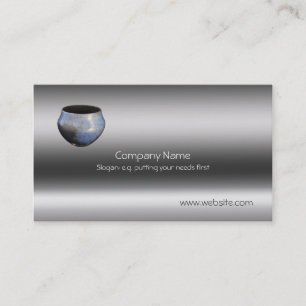 Ceramic Slip-resist Raku Pottery, metallic-look Business Card