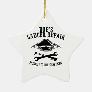 ceramic star ornament/ BSR black logo Ceramic Orna Ornament