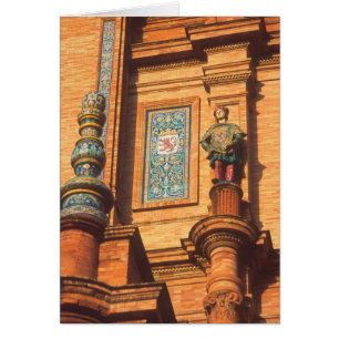 Ceramic statue detail on the Plaza de Espana in Cards