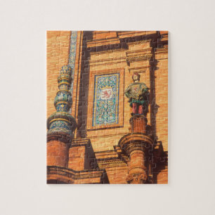 Ceramic statue detail on the Plaza de Espana in Jigsaw Puzzle