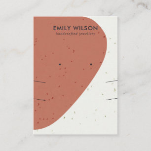 CERAMIC TERRACOTTA LONG NECKLACE EARRING DISPLAY BUSINESS CARD