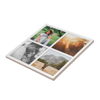Ceramic Tile 4 Photo Square Grid Template Shadowed