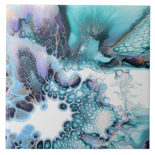 Ceramic Tile - Abstract Alcohol Ink Giclee Print
