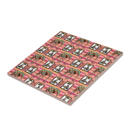 Ceramic Tile African Women Elephants