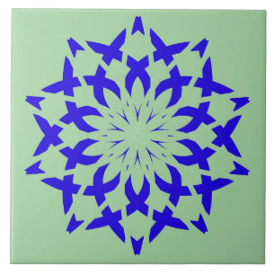 Ceramic Tile, An elegant blue & green design  Ce Tile