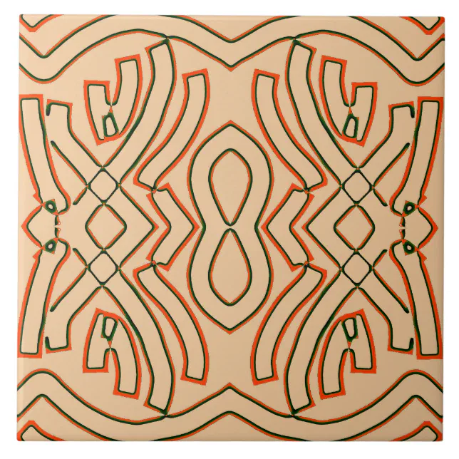 Tile Shape Outlines Ceramic Tile, An elegant classic outlines design Ceramic Tile | Zazzle