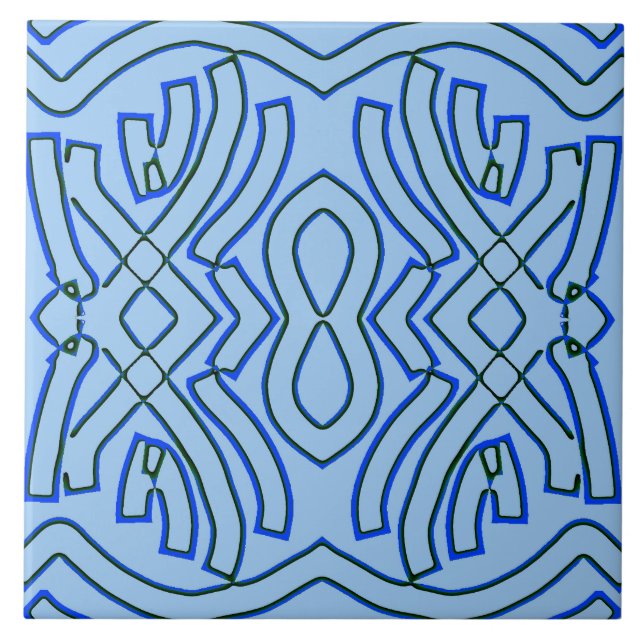 Ceramic Tile, An elegant classic outlines design Ceramic Tile (Front)