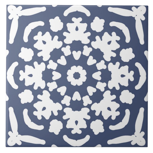 Ceramic Tile, An elegant gray & white design Ceram Tile (Front)