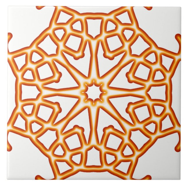 Ceramic Tile, An elegant red and white design  Ce Tile (Front)