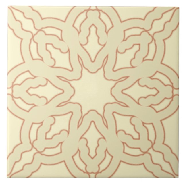 Ceramic Tile, An elegant yellow classic design  Ceramic Tile (Front)