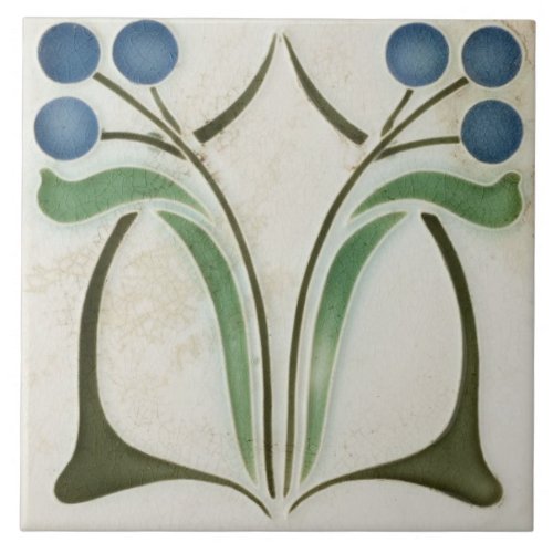 Ceramic Tile _ Antique Art Nouveau