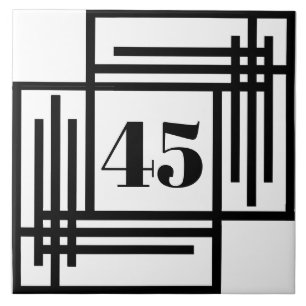 Ceramic Tile - Art Deco House/Apartment Number