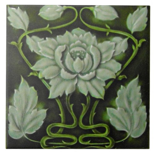 Ceramic Tile _  Art Nouveau Artichoke