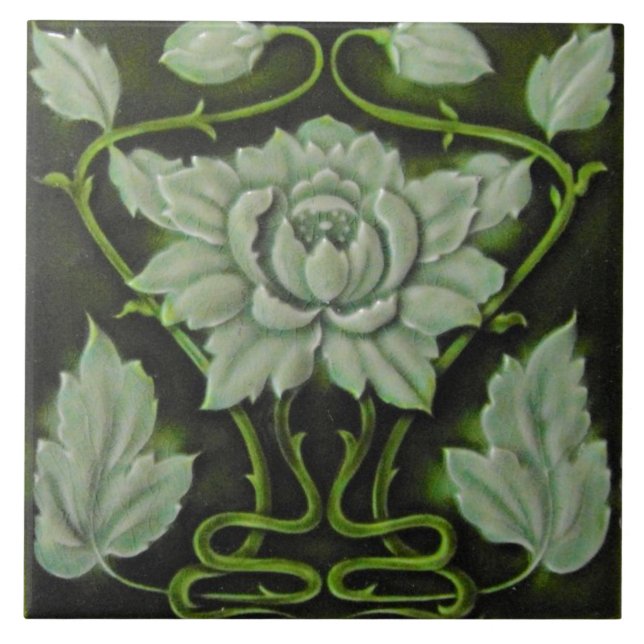 Ceramic Tile -  Art Nouveau Artichoke (Front)