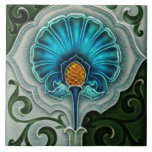 Ceramic Tile - Art Nouveau Blue Green Yellow