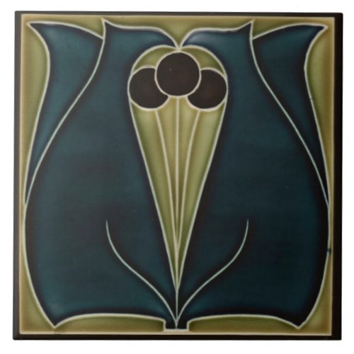 Ceramic Tile _ Art Nouveau Design Tile