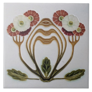 Ceramic Tile - Art Nouveau Floral