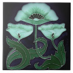 Ceramic Tile - Art Nouveau Floral Design<br><div class="desc">Choose from one of two size tile before the check-out.

Welcome all feedback & photo's of your purchases,  which could help someone in making the right choice for them.</div>