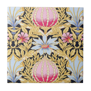 Ceramic Tile - Art Nouveau Floral Pattern