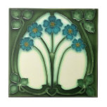 Ceramic Tile - Art Nouveau Forget Me Not<br><div class="desc">Beautiful Art Nouveau design the 'forget me not'.

Welcome all feedback & photo's of your purchases,  which could help someone in making the right choice for their project.</div>