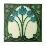 Ceramic Tile - Art Nouveau Forget Me Not<br><div class="desc">Beautiful Art Nouveau design the 'forget me not'.

Welcome all feedback & photo's of your purchases,  which could help other customers in making the right choice for their project.</div>