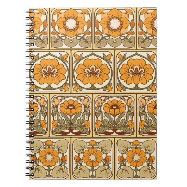 Ceramic Tile: Art Nouveau Style. Notebook (Front)