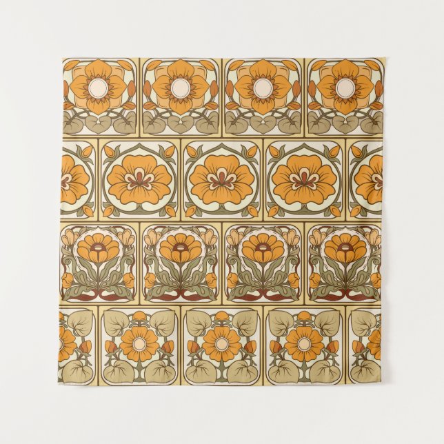 Ceramic Tile: Art Nouveau Style. Tapestry (Front)