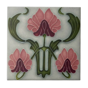 Ceramic Tile - Art Nouveau Vintage Tile