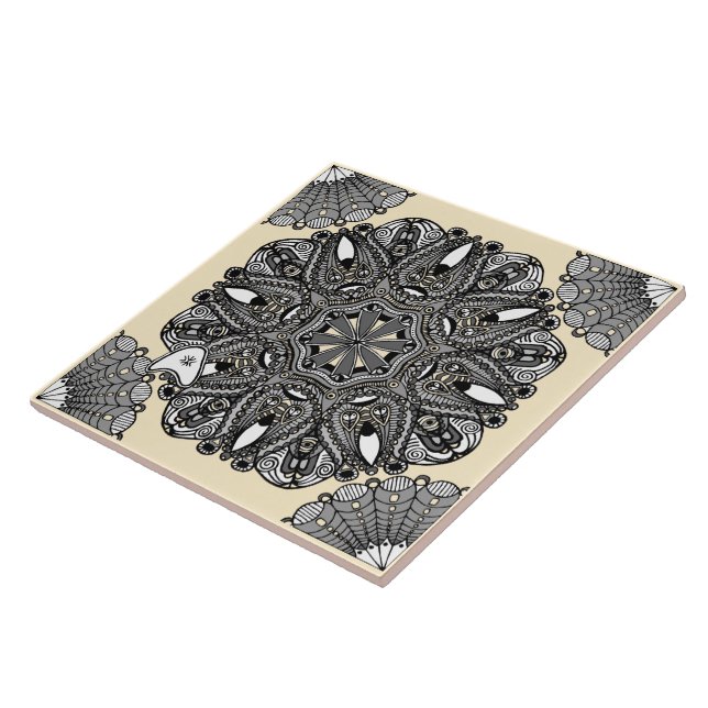 Ceramic Tile Beige B "The Touch Of Infinity" (Side)