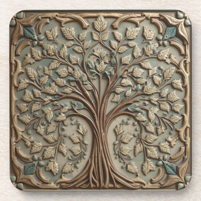 Ceramic Tile Beverage Coaster (Front)