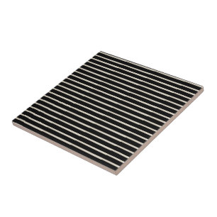 Ceramic Tile Black and Beige Stripe
