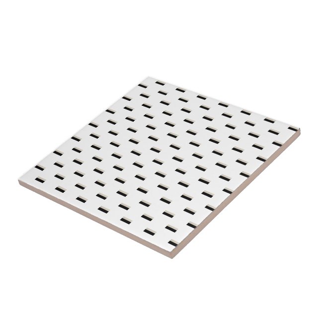 Ceramic Tile Black and White Stripe (Side)