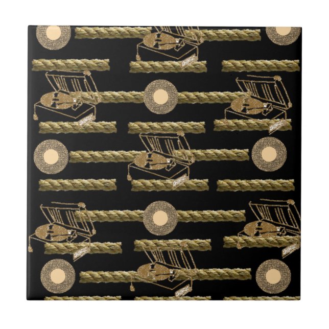 Ceramic Tile Black Country Rope  (Front)