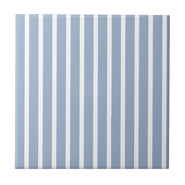Ceramic Tile  Blue Stripe  (Front)