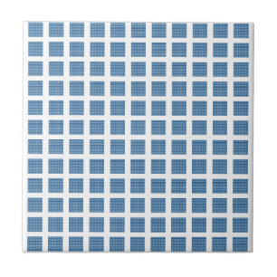 Ceramic Tile Blue Stripe Square