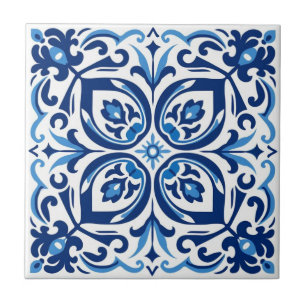 Ceramic Tile - Blue/White Azulejo Floral