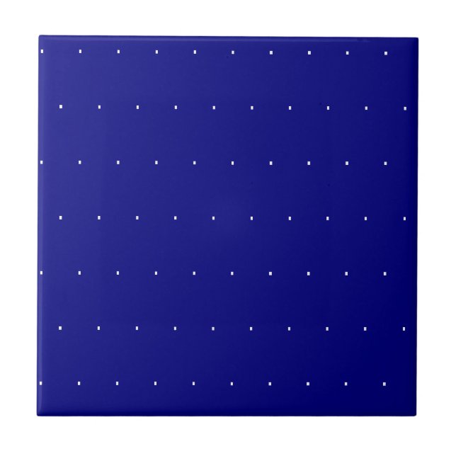 Ceramic Tile Blue & White Dotted  (Front)