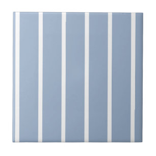 Ceramic Tile Blue & White Stripe 