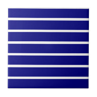 Ceramic Tile Blue & White Stripe