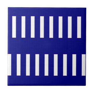 Ceramic Tile Blue & White Stripe