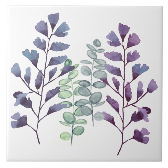Ceramic Tile - Botanical Collection Watercolours (Front)