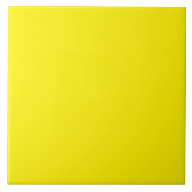 Ceramic Tile - Bright Yellow - Decorative Tile (Front)