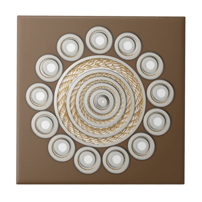 Ceramic Tile Brown Rope (Front)