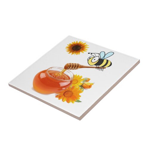 Ceramic Tile Bumblebee Honey