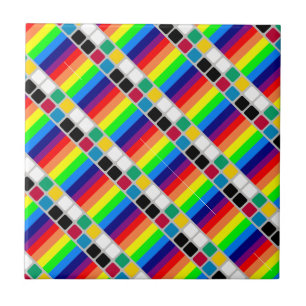 Ceramic Tile Colorful Colors Square 