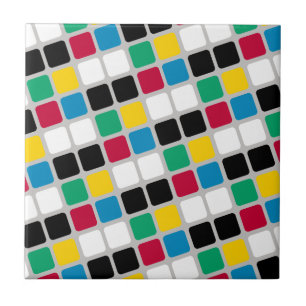 Ceramic Tile Colorful Colors Square 