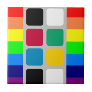Ceramic Tile Colorful Colors Square 