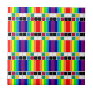 Ceramic Tile Colorful Colors Square 
