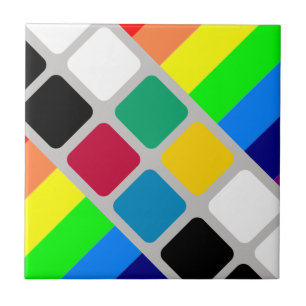 Ceramic Tile Colorful Colors Stripe